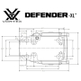 Kolimátor Vortex Defender-XL - 8 MOA